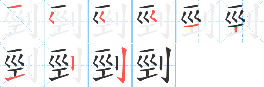 剄的笔画顺序图