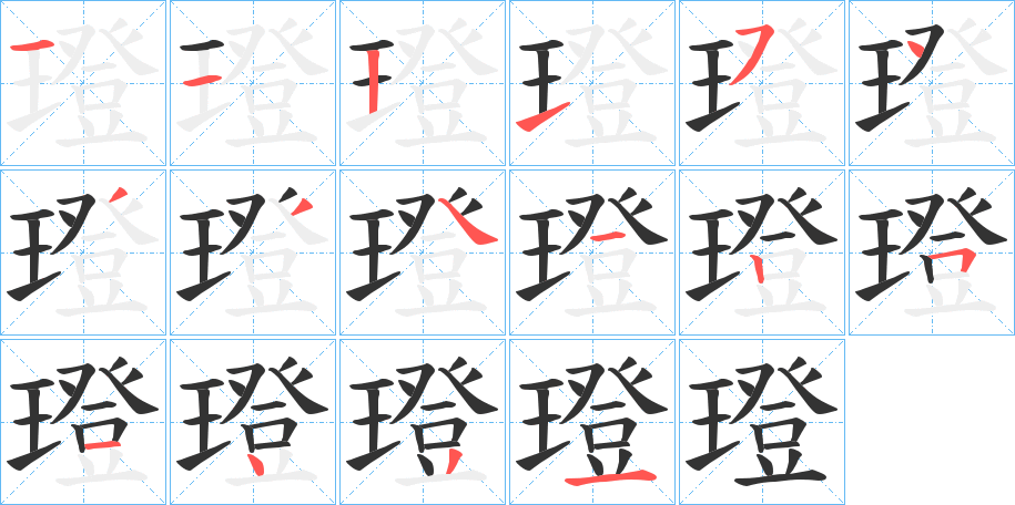 璒的笔画顺序图