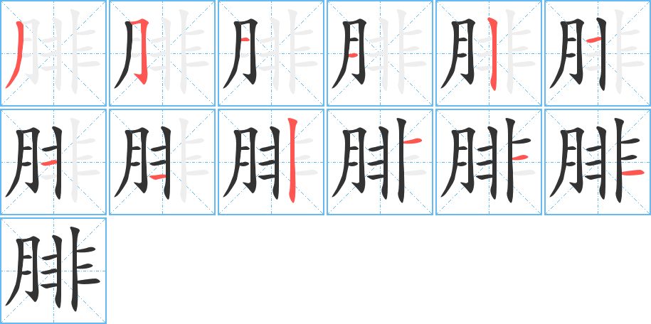 腓的笔画顺序图