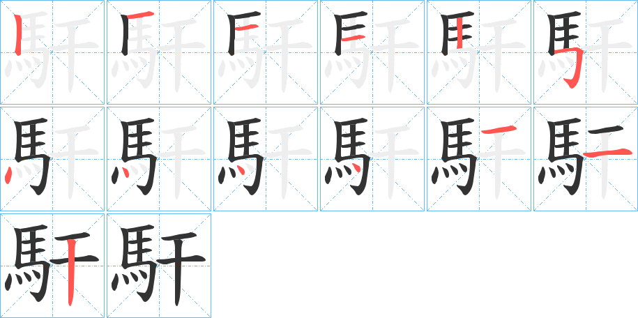 馯的笔画顺序图